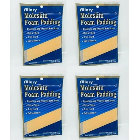 LOT OF 3 Allary Moleskin Foam Padding, Cushions and Protects Sore Areas