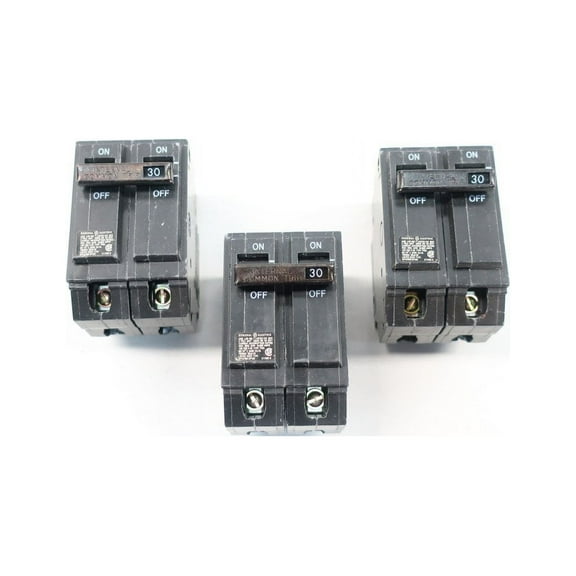 LOT OF 3 GE THQL2130 MOLDED CASE CIRCUIT BREAKER 30A 2P 120/240V-AC D604763