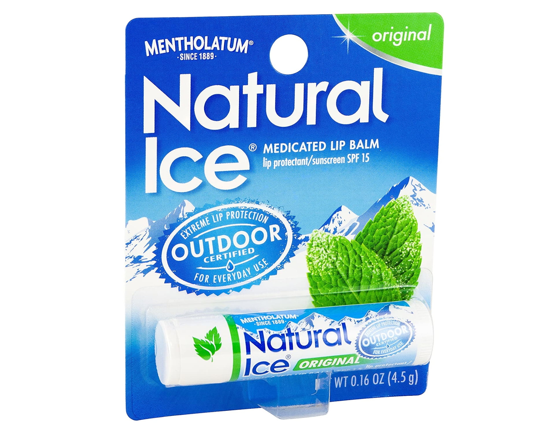 LOT OF 48 MENTHOLATUM NATURAL ICE MEDICATED ORIGINAL SPF 15 LIP PROTECTANT BALM