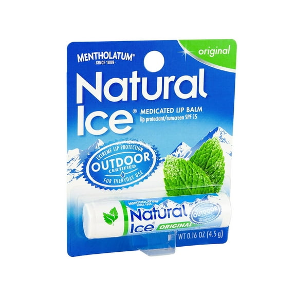 LOT OF 48 MENTHOLATUM NATURAL ICE MEDICATED ORIGINAL SPF 15 LIP PROTECTANT BALM