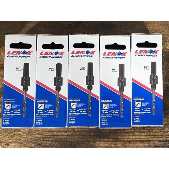 LOT OF 5 - Lenox 1779774 Tools Arbor with Pilot Drill Bit 4 1/4-Inch