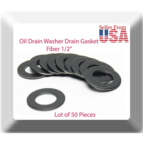 LOT OF 50 DP7515PK OIL DRAIN PLUG CRUSH WASHERS GASKETS 1/2" INCH FIBER