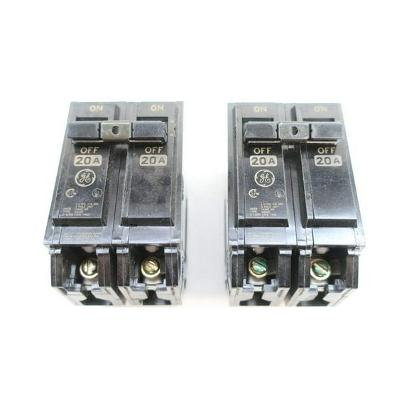 GE Molded Case Circuit Breaker THQL2120 2-Pole 20A 240V - Lot of 2