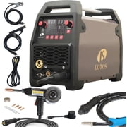 LOTOS Apex MIG180SP 6-in-1 180A MIG Welder with Spool Gun, Dual Voltage 120/240V, Gas/Flux-Core