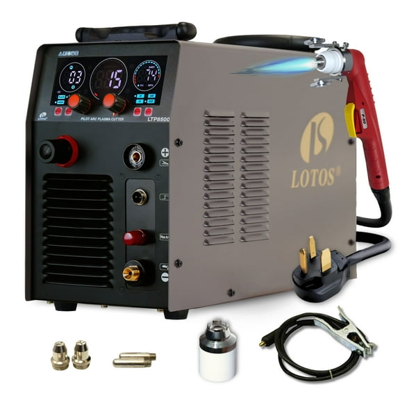 LOTOS LTP8500 85AMP Plasma Cutter, Drag Cut, 1" 25mm Clean Cut, 1.5" 38mm Severance Cut