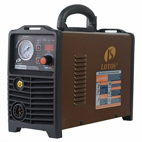 LOTOS Lotos LTP5500D Non-Touch Pilot Arc Plasma Cutter, Dual Voltage 110V/220V, Brown (55AMP Digital)