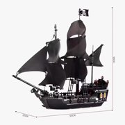 LOTR Ambush Ship Pirates Of Caribbean Reveng Warship Black Pearl Sailboat Building Block Bricks Assembly Toy Kid Gift