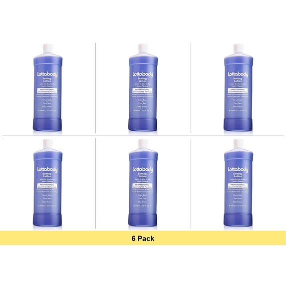 LOTTABODY Professional Concentrated Formula Setting Lotion 32 oz - 6 Pack Bundle