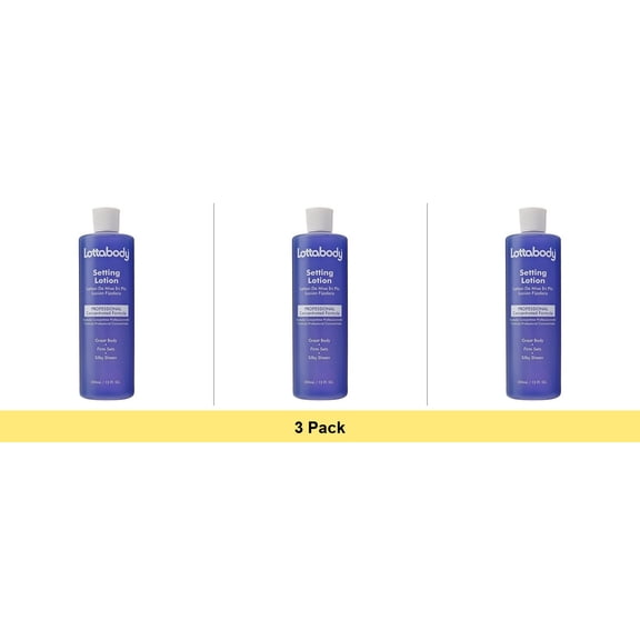 LOTTABODY Setting Lotion, 15 oz - 3 Pack Bundle