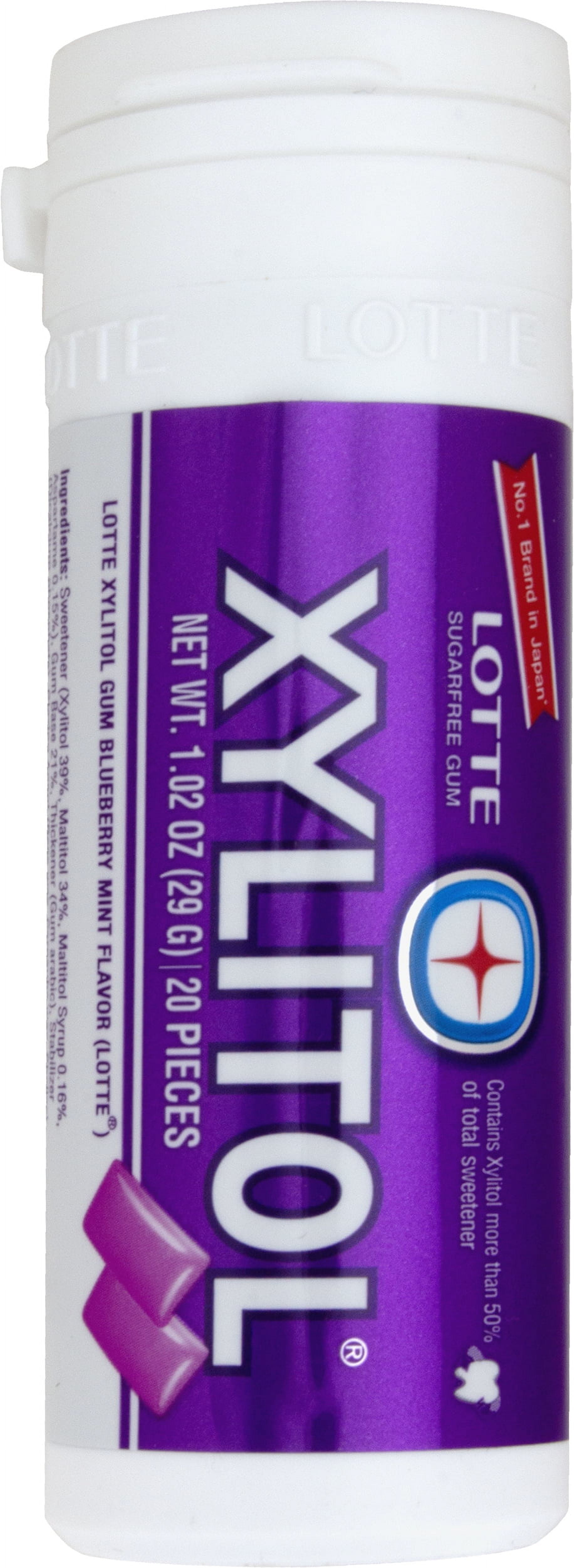 LOTTE, XYLITOL BLUEBERRY MINT GUM, 1.02 oz.