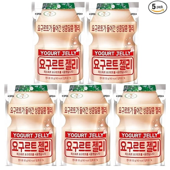 LOTTE YOGURT JELLY GUMMY CANDY (50g) - YOGURT Flavored x 5 ea (Product of Korea)