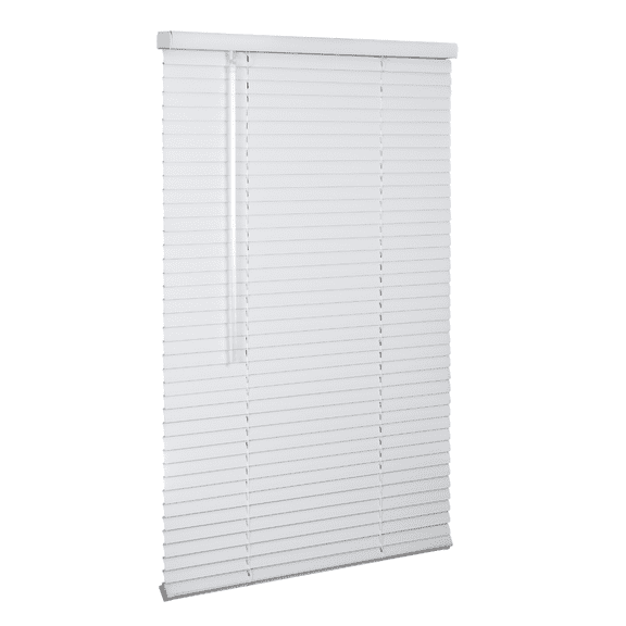LOTUS & WINDOWARE Cordless 1-inch Aluminum Blind, 95" x 60", White,Smooth, Room Darkening, Horizontal Blinds for Living Room, Bedroom, Interior Door Windows