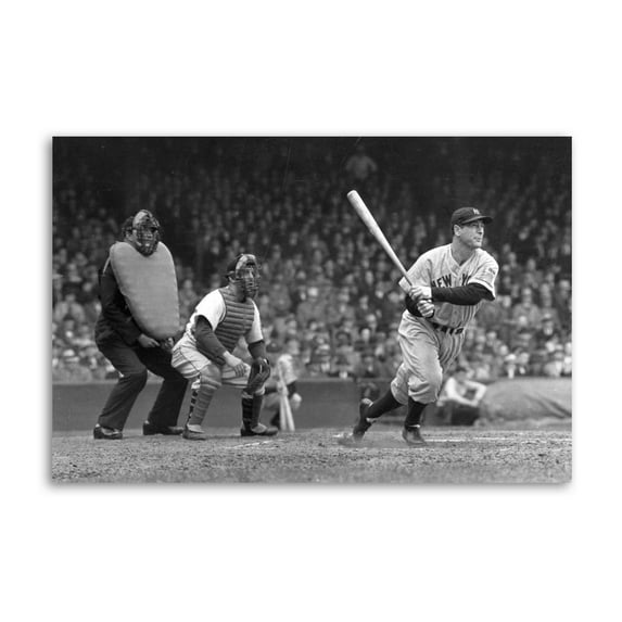 LOU GEHRIG Poster Baseball Room Aesthetic Poster Print Art Wall Painting Canvas Posters Gifts Modern Bedroom Decor 12x18inch(30x45cm)