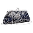 thumbnail image 1 of LOUEBICA Clutch Purse for Women Floral Embroidery Sequin Evening Bags Elegant Kiss Lock Wedding Party Cocktail, 1 of 8
