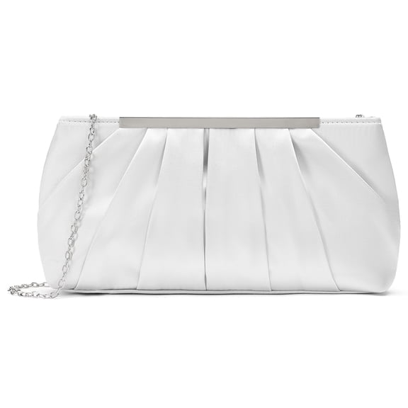 LOUEBICA Clutch Purses for Women Evening Bag Elegant Pleated Satin Formal Handbag Simple Classy Purse
