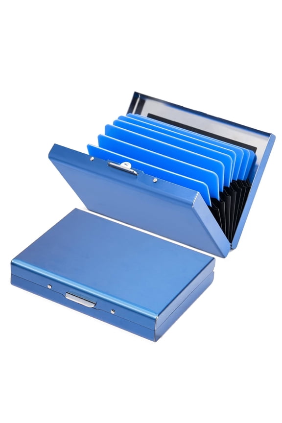 Credit Card Holder Wallet Stainless Steel Card Case RFID Blocking Business Card Holder Protector for Women Men
