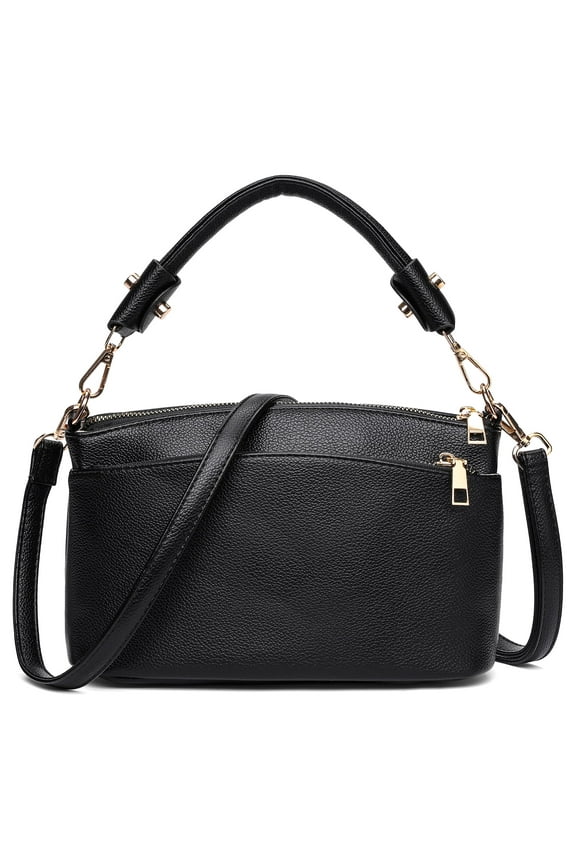 Crossbody Bag for Women, Vegan Leather Top Handle Handbags Small Shoulder Purse