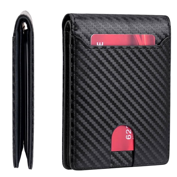 LOUEBICA PU Leather Wallet Bifold Front Pocket Wallet for Men Minimalist Card Holder