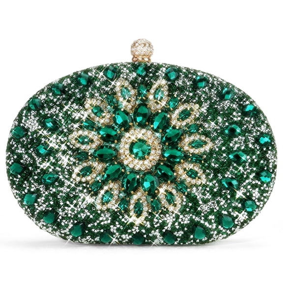 LOUEBICA Rhinestone Clutch Purses for Women Evening Wedding Formal Party Purses Crystal Diamond Glitter Sparkly Handbag