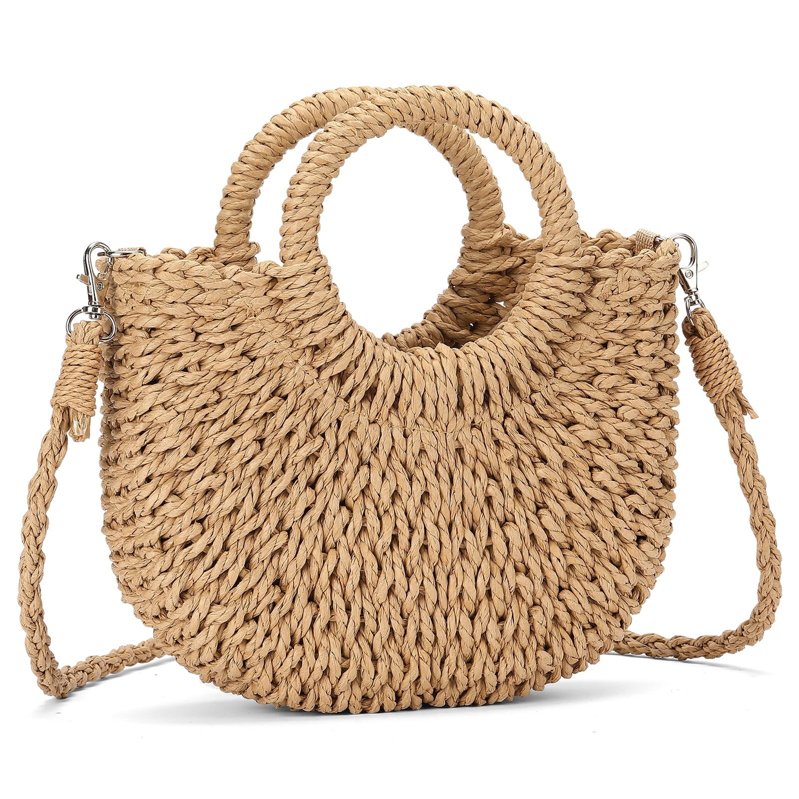 LOUEBICA Small Straw Crossbody Bag for Women Woven Summer Shoulder Phone Purse Beach Handbag for Vacation