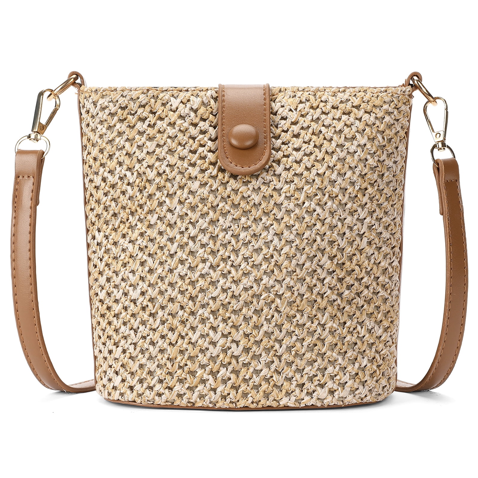 LOUEBICA Small Straw Crossbody Bag for Women Woven Summer Shoulder Phone Purse Beach Handbag for Vacation