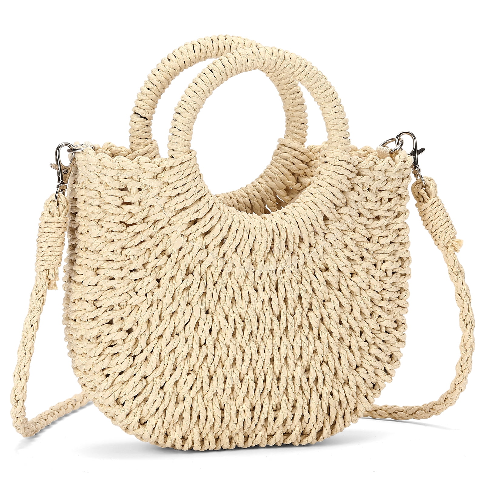 LOUEBICA Small Straw Crossbody Bag for Women Woven Summer Shoulder Phone Purse Beach Handbag for Vacation