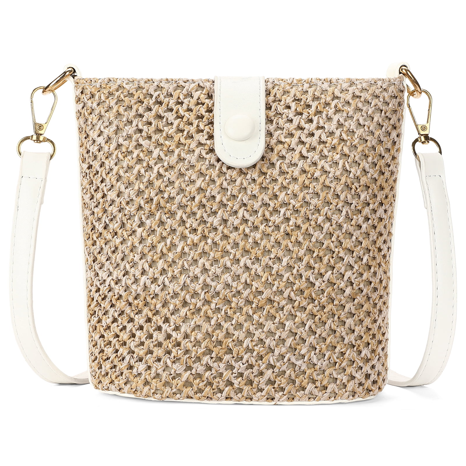 LOUEBICA Small Straw Crossbody Bag for Women Woven Summer Shoulder Phone Purse Beach Handbag for Vacation