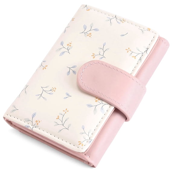 LOUEBICA Small Wallets for Women Trifold Vegan Leather Wallet RFID Blocking Card Holders with ID Window