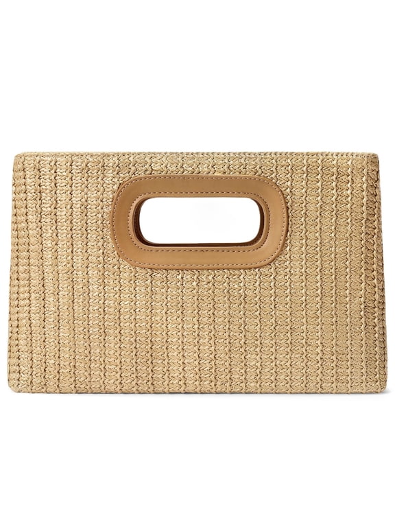 Straw Clutch Handbags Summer Clutch Woven Boho Beach Bags Straw Purses for Women