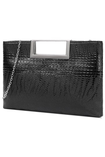 Pochette Noire à Chaîne Métallique 4x7 - Sac à Main Ou à épaule, Occasion