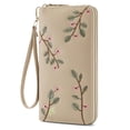 thumbnail image 1 of LOUEBICA Wallet Women Clutch Leather Wristlet Wallet Fashion Embossed RFID Blocking Credit Card Holder with Strap, 1 of 8
