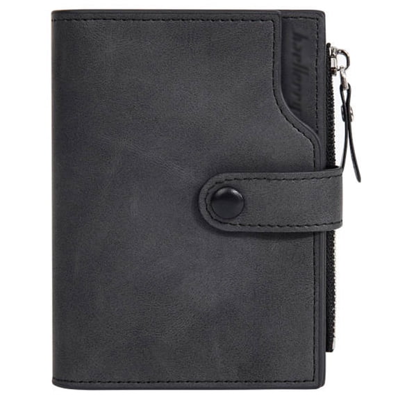 LOUEBICA Wallet for Men Large Capacity Leather RFID Blocking Trifold Wallet with 2 ID Windows and 15 Card Holders