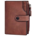 thumbnail image 1 of LOUEBICA Wallet for Men Large Capacity Leather RFID Blocking Trifold Wallet with 2 ID Windows and 15 Card Holders, 1 of 7