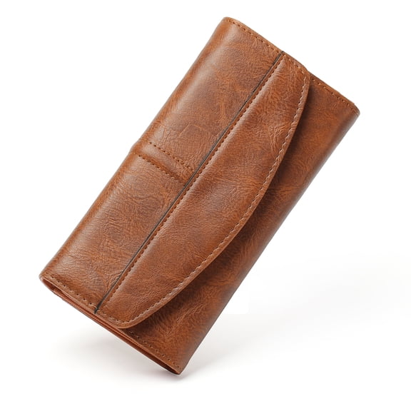 LOUEBICA Womens Wallet Large Capacity Leather RFID Blocking Wallets for Women Clutch Credit Card Holder with Zipper Pocket