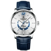 LOUIE JUELEN New Master Moon Phase Luminous Waterproof Brand Wrist Watch Mens Fashion Genuine Leather Strap Quartz Watch