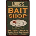 thumbnail image 1 of LOUIS'S Green Bait Shop Man Cave Wall Decor Gift 8x12 Metal 108120027078, 1 of 1
