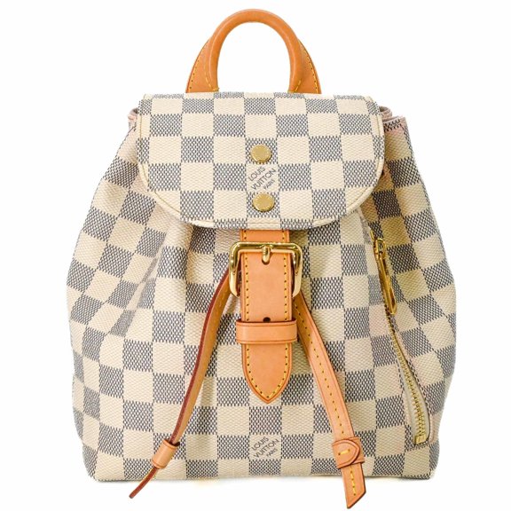Pre-Owned LOUIS VUITTON Damier Azur Speron Backpack, Rucksack, Women's, Ivory/White, N41578