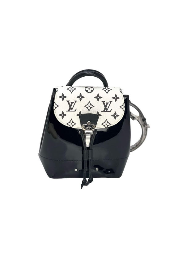 Hot Springs Backpack White Monogram and Patent Leather