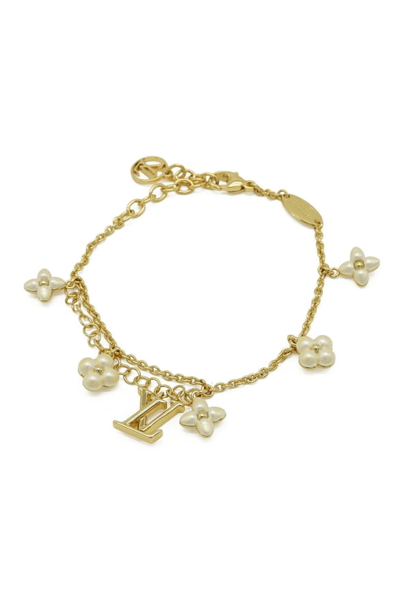 Pre-Owned LOUIS VUITTON Louis Vuitton Bracelet LV Floragram Monogram Flower GP Gold M0940A