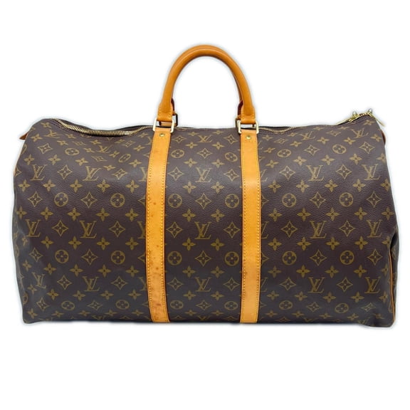 Pre-Owned LOUIS VUITTON Louis Vuitton Monogram Keepall 55 M41424 Handbag Boston Bag Brown Beige...