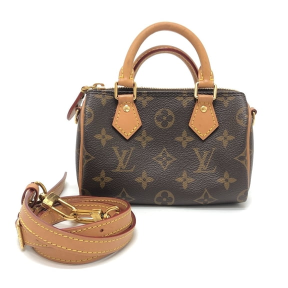 Pre-Owned LOUIS VUITTON M81085 Nano Speedy 2-Way Bag, Crossbody Shoulder Handbag, Monogram...