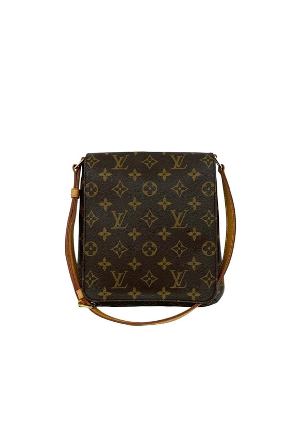 Pre-Owned LOUIS VUITTON Musette Salsa Monogram Logo Pattern Leather Shoulder Bag Pouch Brown...