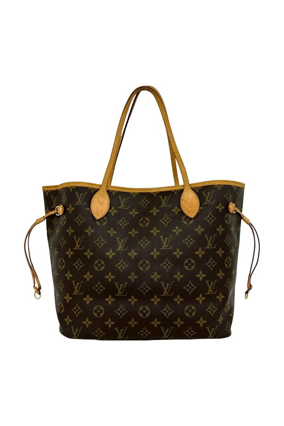 Pre-Owned LOUIS VUITTON Neverfull PM Monogram Logo Pattern Leather Tote Bag Handbag Brown 38161