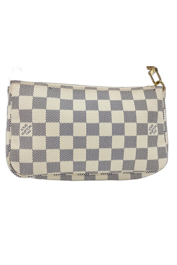 Pre-Owned LOUIS VUITTON Pochette Accessoires Handbag, White