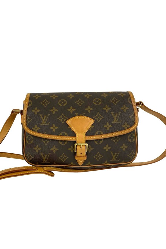 Pre-Owned LOUIS VUITTON Sologne Monogram Logo Pattern Leather Shoulder Bag Pochette Brown 19665