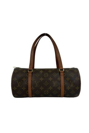 Pre-Owned LOUIS VUITTON Vintage Papillon 30 Monogram Leather Handbag/Drum Bag, Brown, 23124