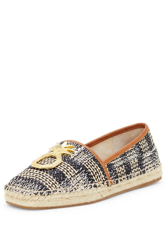 ADIGE Black Natural Vintage Jute Wrapped Skimmer Flat Espadrille (Black Natural, 5.5)
