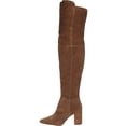 thumbnail image 1 of LOUISE ET CIE Wasi Granola Brown Suede Over The Knee Pointed Toe Block Heel Boot (Granola, 5.5), 1 of 3