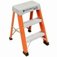 thumbnail image 1 of LOUISVILLE 2 Steps, Fiberglass Step Stool, 300 lb. Load Capacity, Orange/Silver, 1 of 4