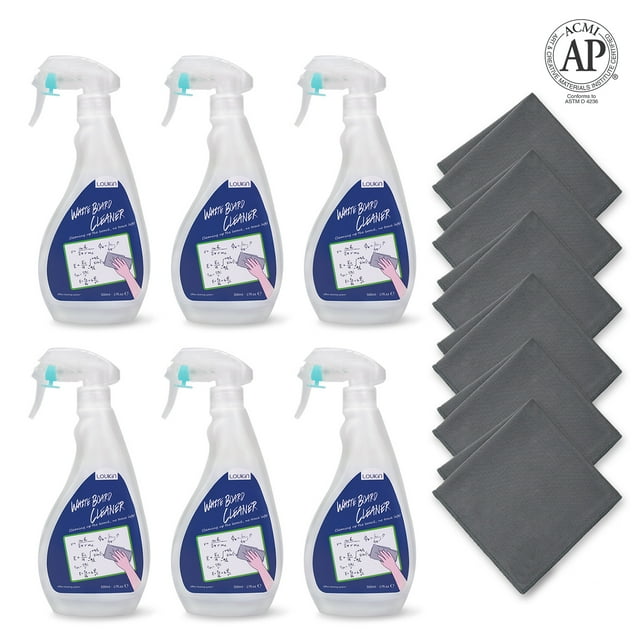 LOUKIN NonToxic Whiteboard Cleaner, 17oz Dry Erase Board Cleaner, Low